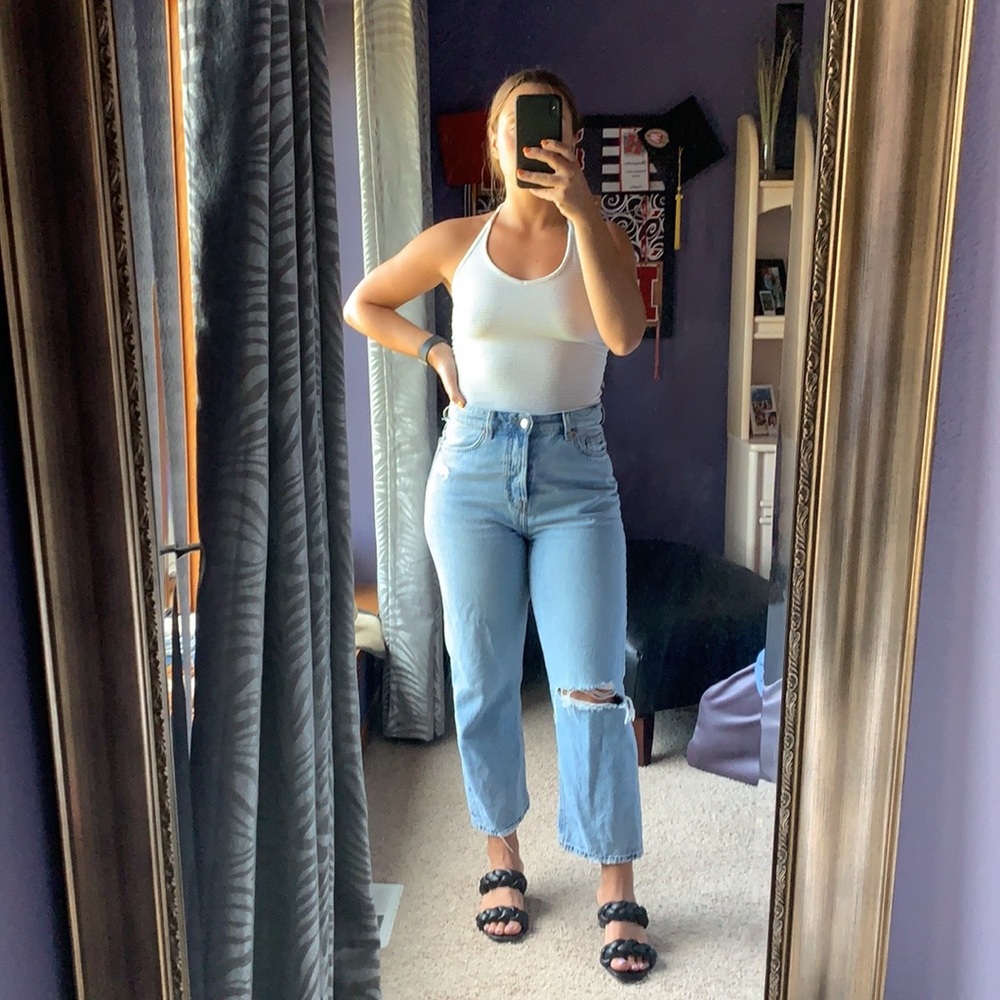 American Eagle Striped Halter Top